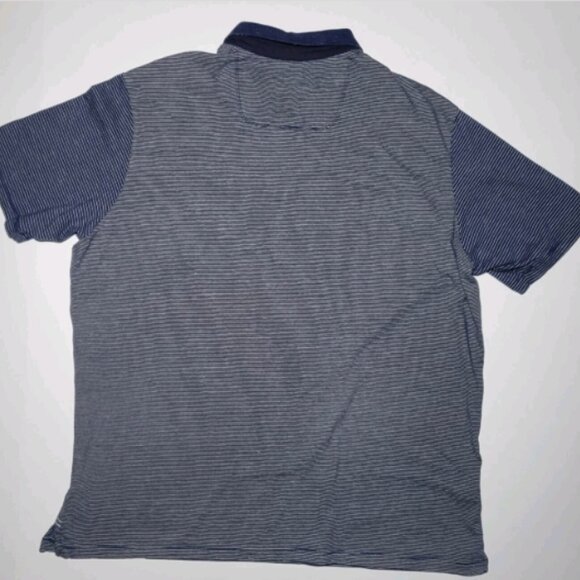 Tommy Bahama Mens Blue And White Striped Short Sleeve Polo Size XXL - Picture 2 of 11